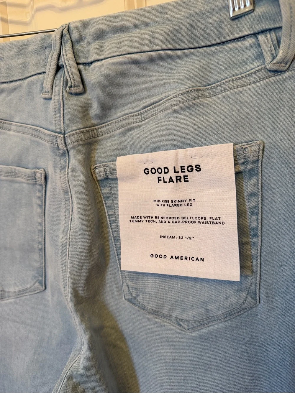 NWT Good American ALWAYS FITS GOOD LEGS FLARE Stretch Jeans, Sizes 6-12